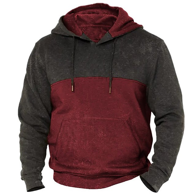 GlTpooo Mens Fashion Hoodies and Sweatshirts Men's Solid Vintage