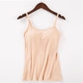 thumbnail image 1 of GlTpooo Women's Cami With Built-In Shelf Bra Plus Stretch with Adjustable Spaghetti Straps Basic Undershirt Layer Tank Top Multi-color XL, 1 of 5