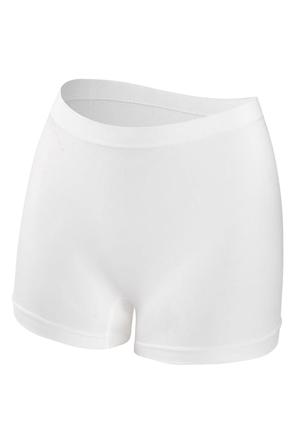 Women's Plus Size Boxer Briefs Cotton Boyshorts Seamless Stretchy High Waisted Panties Underwear Bottom White 2XL