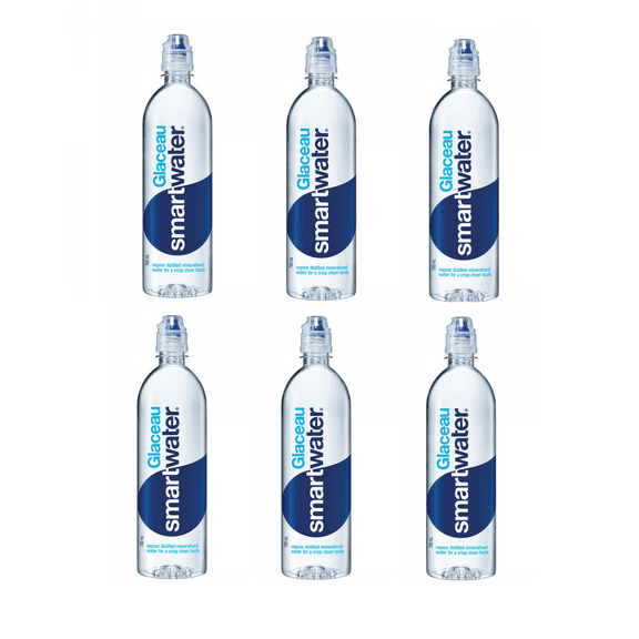 Glaceau Smartwater, 23.7 Fl Oz, Bottle (Pack of 6)