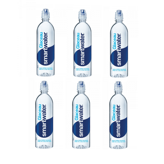 Glaceau Smartwater, 23.7 Fl Oz, Bottle (Pack of 6)