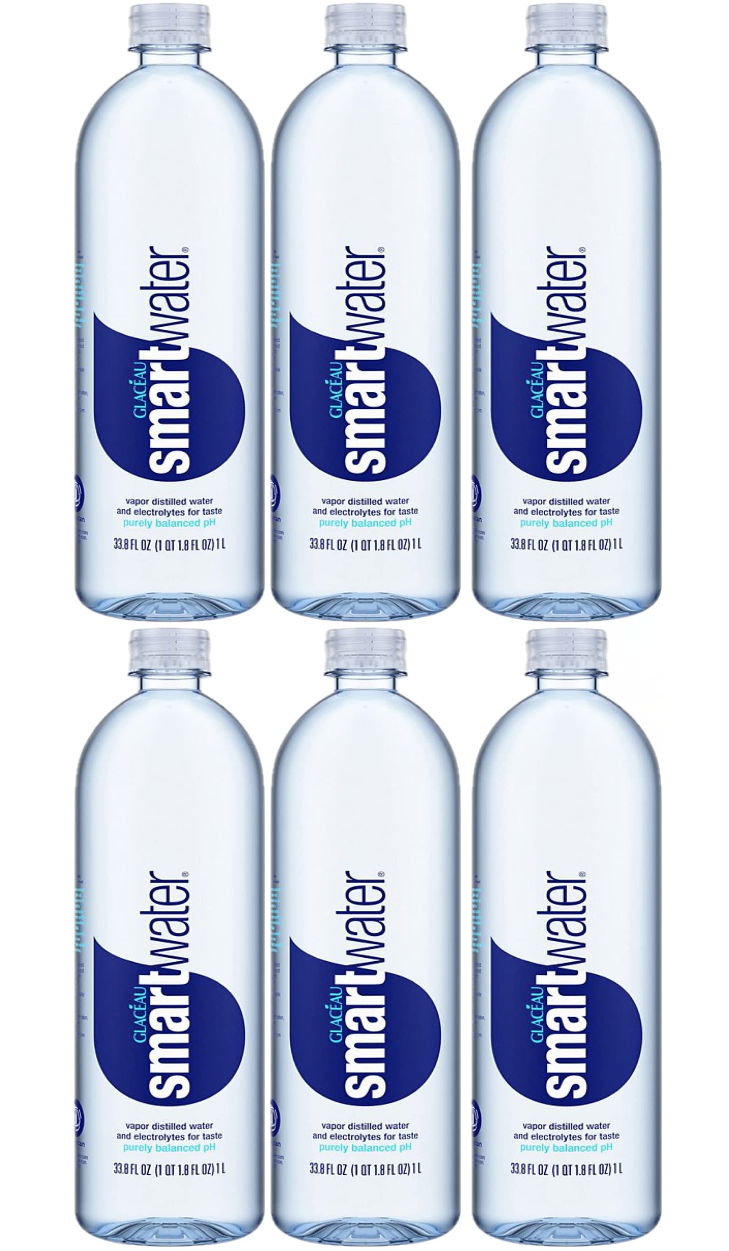 Glaceau Smartwater Stay Hydrated with Refreshing 1 Liter Bottles
