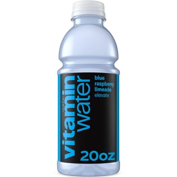 vitaminwater Elevate Blue Raspberry Limeade Flavored Water Beverage, 20 fl oz Bottle