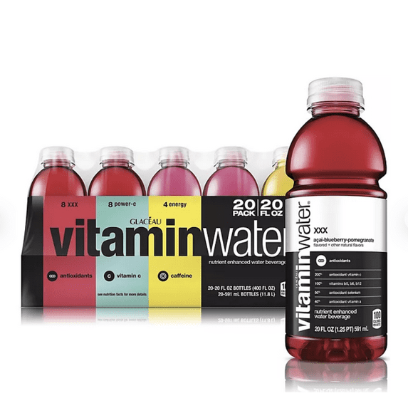 Glaceau Vitaminwater Variety Pack 20 fl. oz., 20 pk.