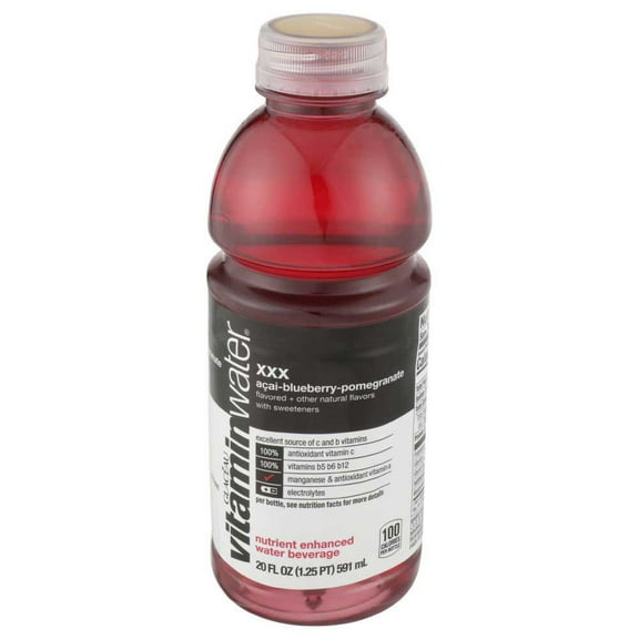 Glaceau XXX Acai Blueberry Pomegranate Vitamin Water, 20 Fluid Ounce -- 12 per Case.