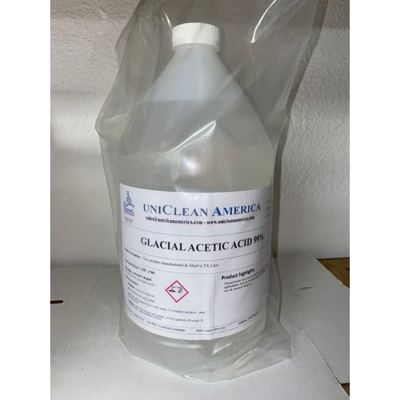 Glacial Acetic Acid- High purity Acetic Acid 99.9% - Made in USA - size: 64 fl oz