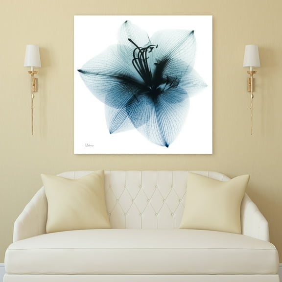 Glacial Amaryllis Frameless Free Floating 38 in x 38 in Painting Art Prints, by Empire Art