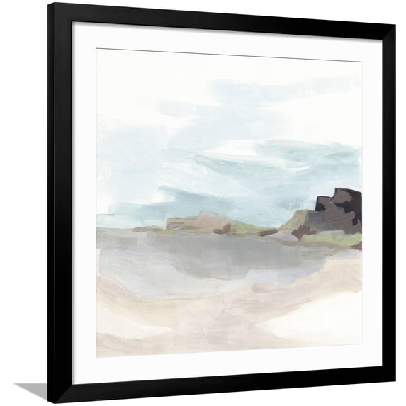 Art.com Glacial Coast II Art Print by June Vess, Black Frame Wall Art, 38" x 38"