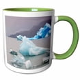 thumbnail image 1 of Glacial Ice - Chile, Magallanes Region, Torres del Paine NP 15oz Two-Tone Green Mug mug-210112-12, 1 of 3