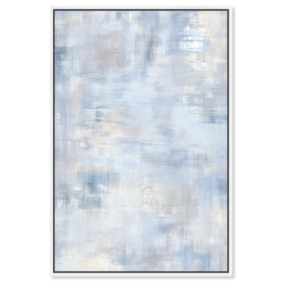 Glacial Light Weave I Canvas Print Calming Wall Art by Art Remedy, White Frame, 36 x 54
