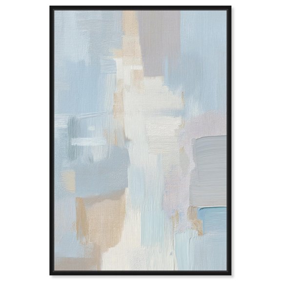 Glacial Patina Flow I Canvas Print Calming Wall Art by Art Remedy, Black Frame, 10 x 15