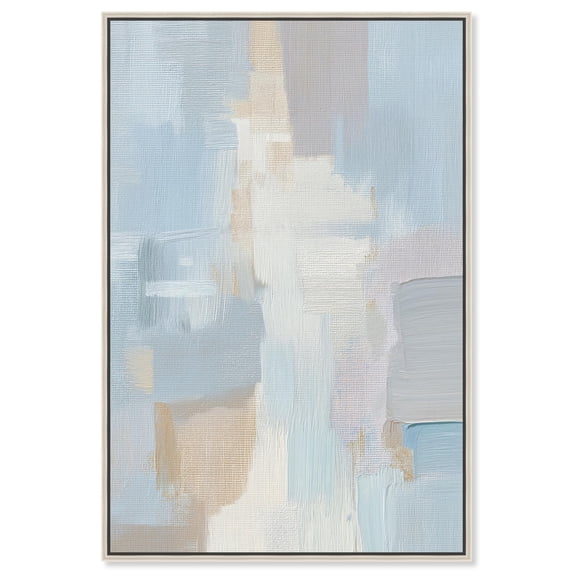 Glacial Patina Flow I Canvas Print Calming Wall Art by Art Remedy, Silver Frame, 10 x 15