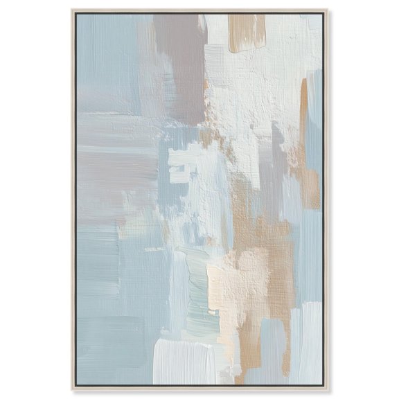 Glacial Patina Flow II Canvas Print Calming Wall Art by Art Remedy, Silver Frame, 36 x 54