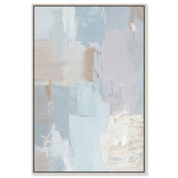 Glacial Patina Flow III Canvas Print Calming Wall Art by Art Remedy, Silver Frame, 36 x 54