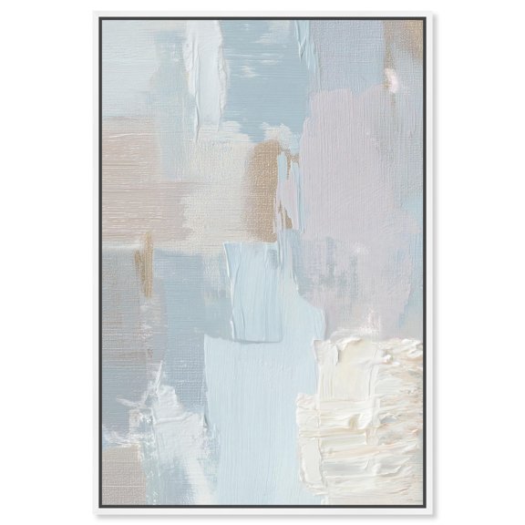 Glacial Patina Flow III Canvas Print Calming Wall Art by Art Remedy, White Frame, 36 x 54