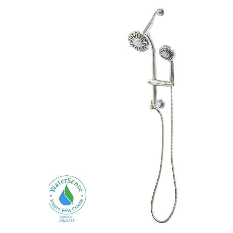 Aqua 3-Spray Handshower and Showerhead Combo Kit with Wall Bar Shower Kit in Chrome Finish Aqua 3-Spray Handshower and Showerhead Combo Kit with Wall Bar Shower Kit in Chrome Finish