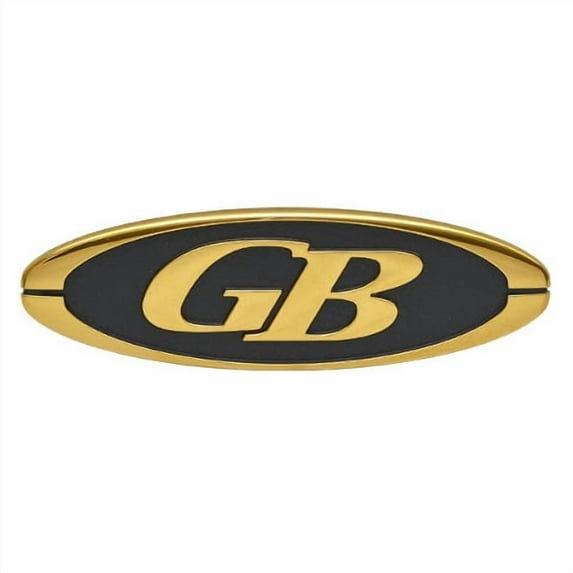Glacier Bay Boat Emblem Decal Sticker | 7 7/8 x 2 1/2 Inch Gold Black