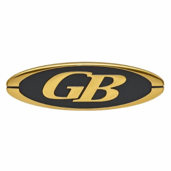 Glacier Bay Boat Emblem Decal Sticker | 7 7/8 x 2 1/2 Inch Gold Black