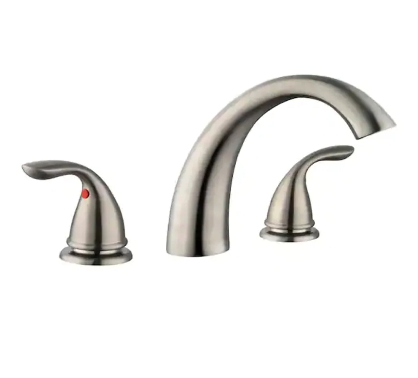 Glacier Bay Builders 2-Handle Deck-Mount Roman Tub Faucet in Brushed Nickel