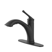 Glacier Bay Hemming Single-Handle Pull-Out Sprayer Kitchen Faucet Deckplate Included in Matte Black