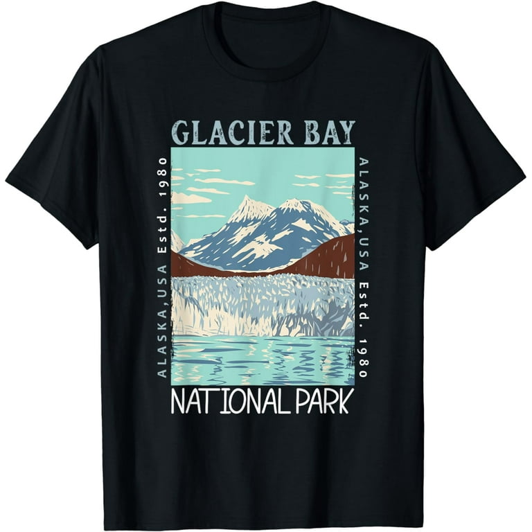 Glacier Bay National Park Alaska Distressed Vintage T-Shirt