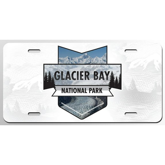 Glacier Bay National Park License Plate Tag Vanity Novelty Metal | UV Printed Metal | 6-Inches By 12-Inches | Car Truck RV Trailer Wall Shop Man Cave | VLP598