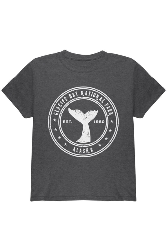 Glacier Bay National Park Youth T Shirt Dark Heather YMD