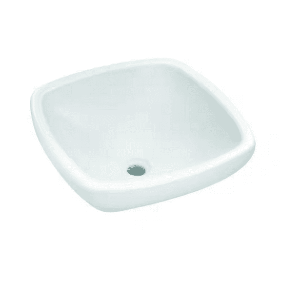 Glacier Bay Square Vitreous China White Vessel Sink