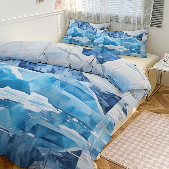 Glacier Bedding Set with Zipper Closure for Girls & Boys