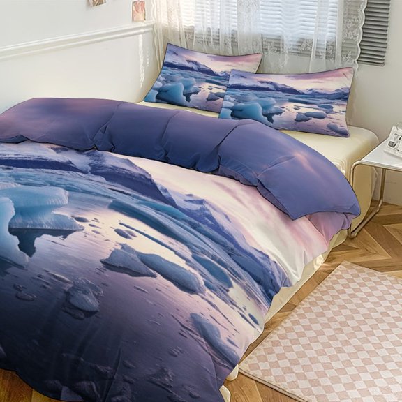 Glacier Bedding Set with Zipper Closure for Girls & Boys