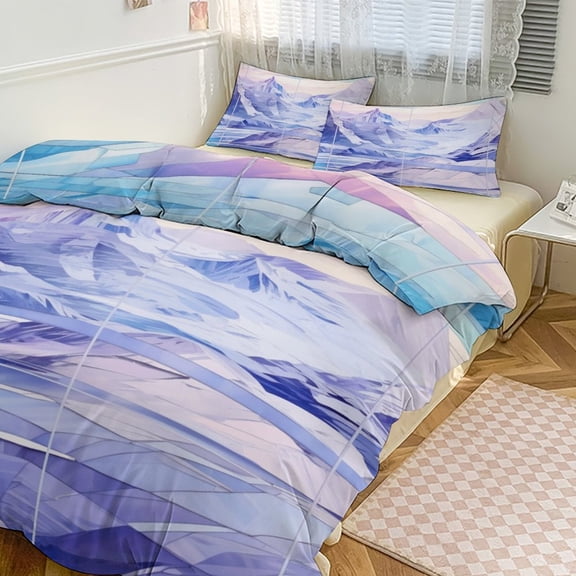 Glacier Bedding Set with Zipper Closure for Girls & Boys