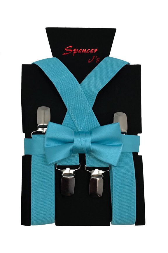 Glacier Boys Suspenders and Bow Tie Set 1 inch X Back