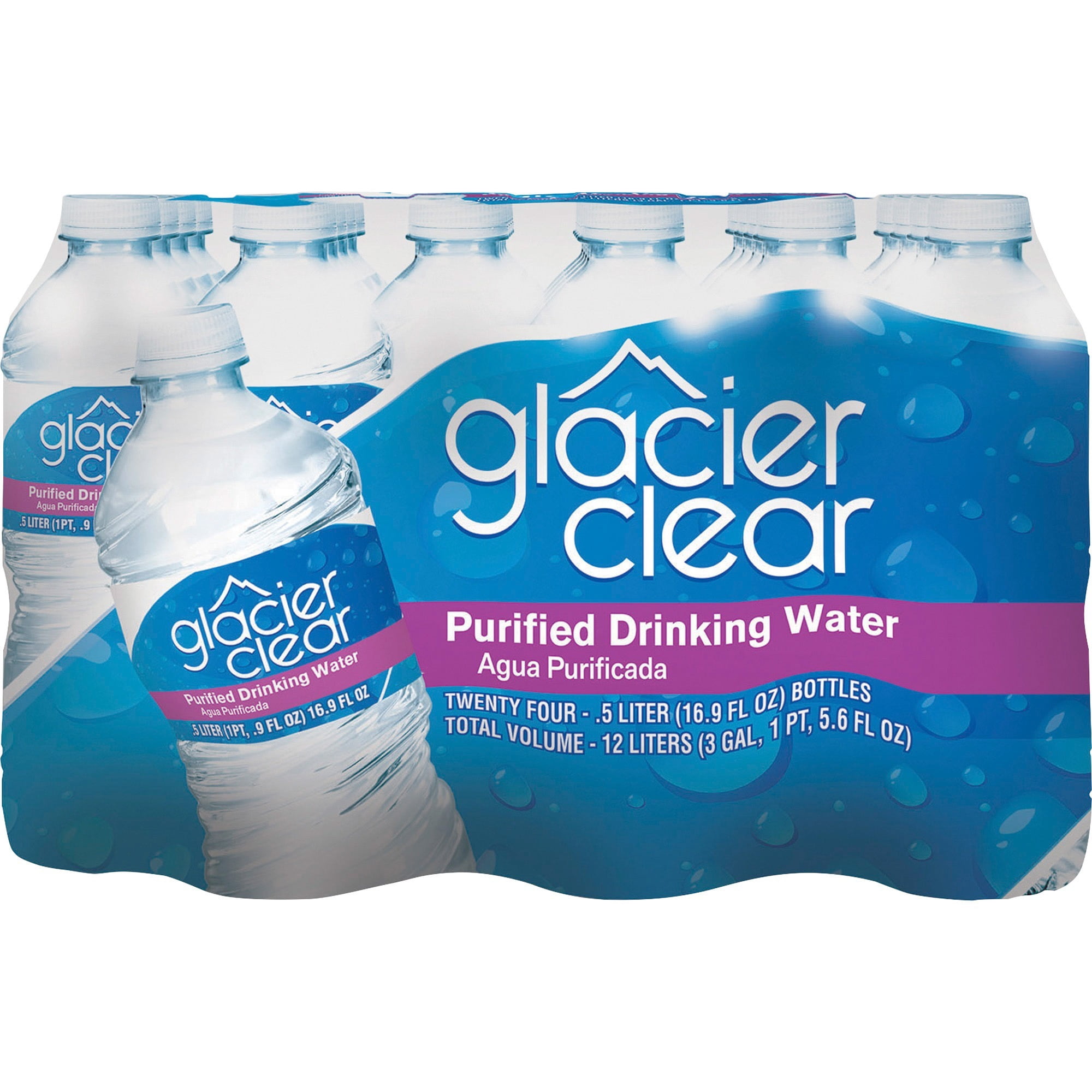 Glacier Clear Purified Drinking Water, 16.9 Fl. Oz., 24 Count