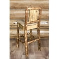thumbnail image 1 of Glacier Country Collection Barstool w/ Back - Buckskin Upholstery, w/ Laser Engraved Wolf Design, 1 of 11