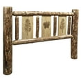 thumbnail image 1 of Glacier Country Collection California King Headboard w/ Laser Engraved Pine Design, 1 of 5