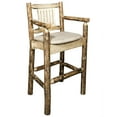thumbnail image 1 of Glacier Country Collection Counter Height Captain's Barstool - Buckskin Upholstery, 1 of 2