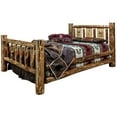 thumbnail image 1 of Glacier Country Collection King Bed w/ Laser Engraved Elk Design, 1 of 9