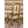 thumbnail image 1 of Glacier Country Collection Side Chair - Buckskin Upholstery, w/ Laser Engraved Pine Tree Design, 1 of 11