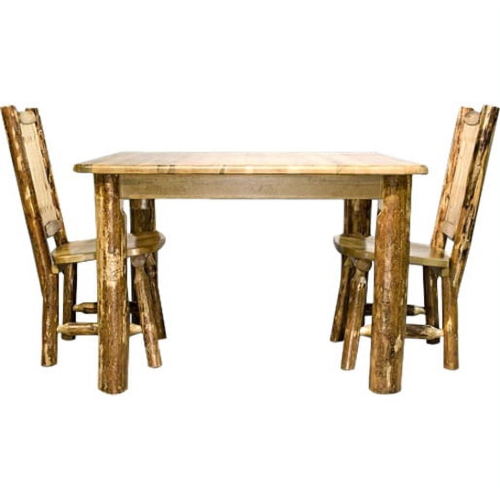 Rustic Reclaimed Wood Square Dining Table for Four