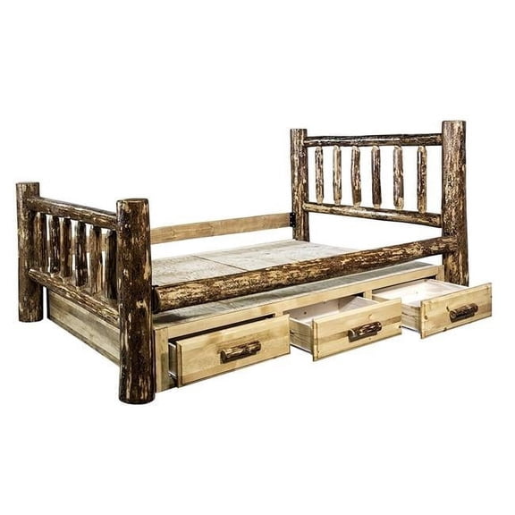 Glacier Country Collection Twin Bed with Storage