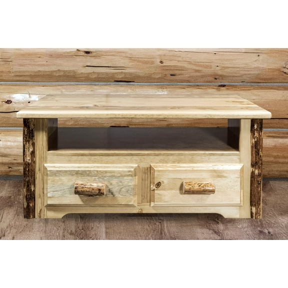 Glacier Country Collection Two Drawer Sitting Chest/Entertainment Center