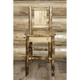 thumbnail image 1 of Glacier Country Counter Height Back Barstool with Laser Engraved Bronc Design, 1 of 1