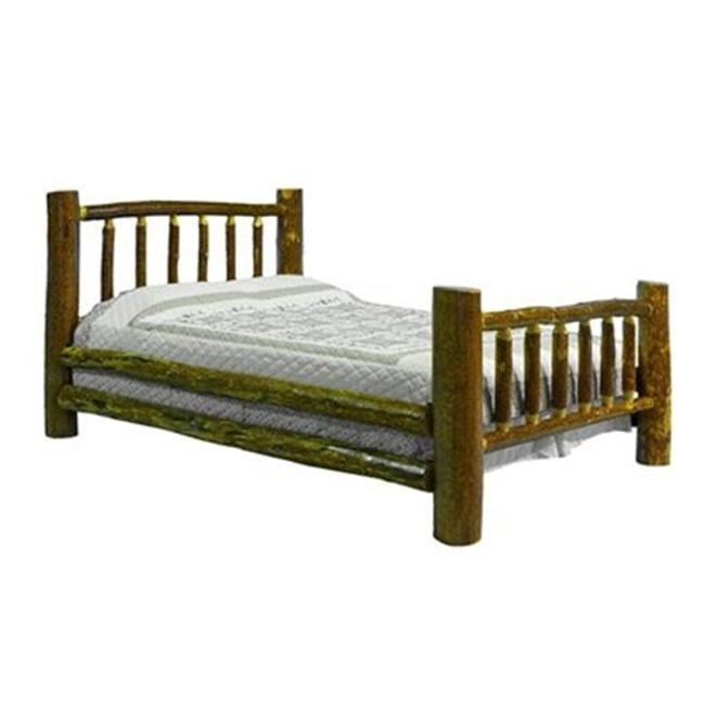 Rustic Pine Spindle Full/Double Bed - Solid Wood Frame