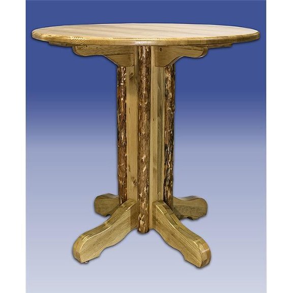 Montana Woodworks MWGCPT Glacier Country Pedestal Table