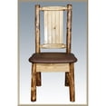 thumbnail image 1 of Glacier Country Side Chair - Saddle Upholstery with Laser Engraved Elk Design, 1 of 1