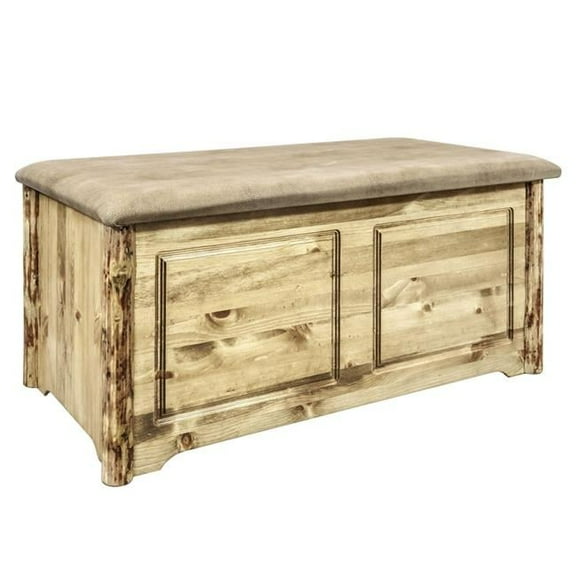 Glacier Country Small Blanket Chest, Buckskin Upholstery