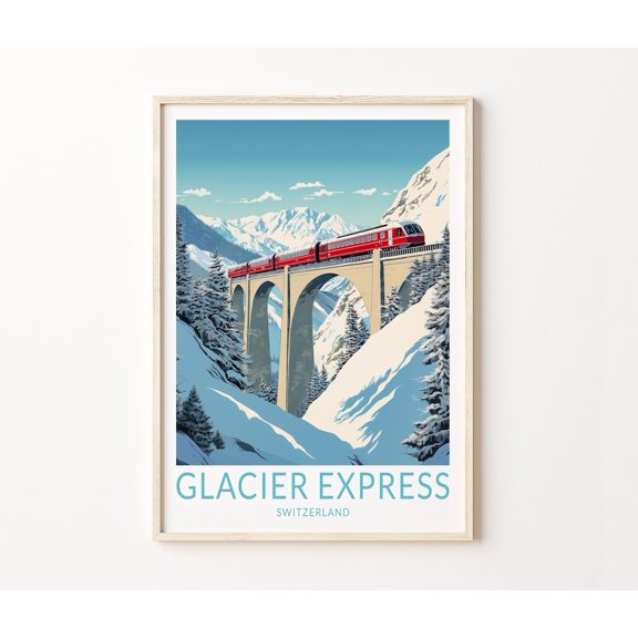 Glacier Express Switzerland Train Travel Home Decor