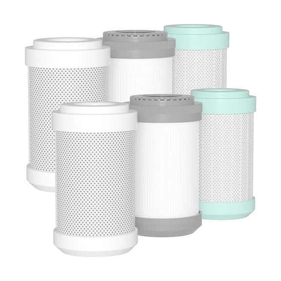 Glacier Fresh Replacement cartridges for RV Water Filter System, 0.2 Micron High Flow, Tasty Granular Activated Carbon and Sediment Longevity, 2 Sets