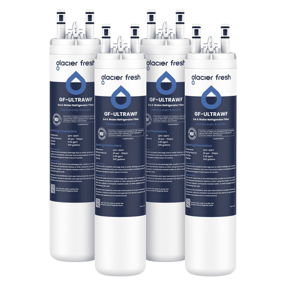 Glacier Fresh Replacement for Frigidaire ultrawf,Pure Source Ultra, 9999, 469999, 46-9999, A0094E28261 Refrigerator Water Filter,Pack of 4