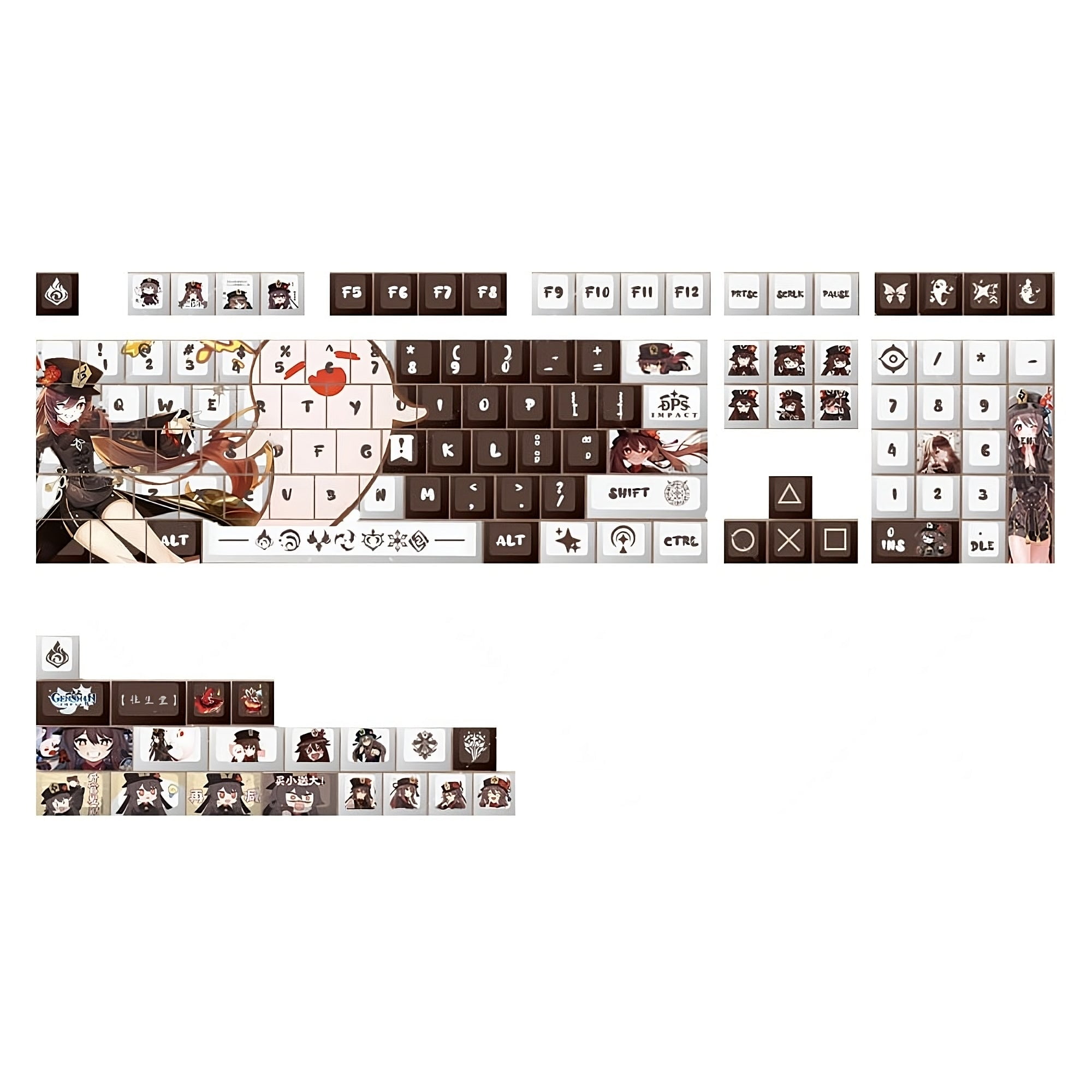 Glacier Genshin Impact PBT Dye-Sublimation Cherry Profile Full Keycaps Set